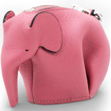 Leather Elephant Coin Charm Pink