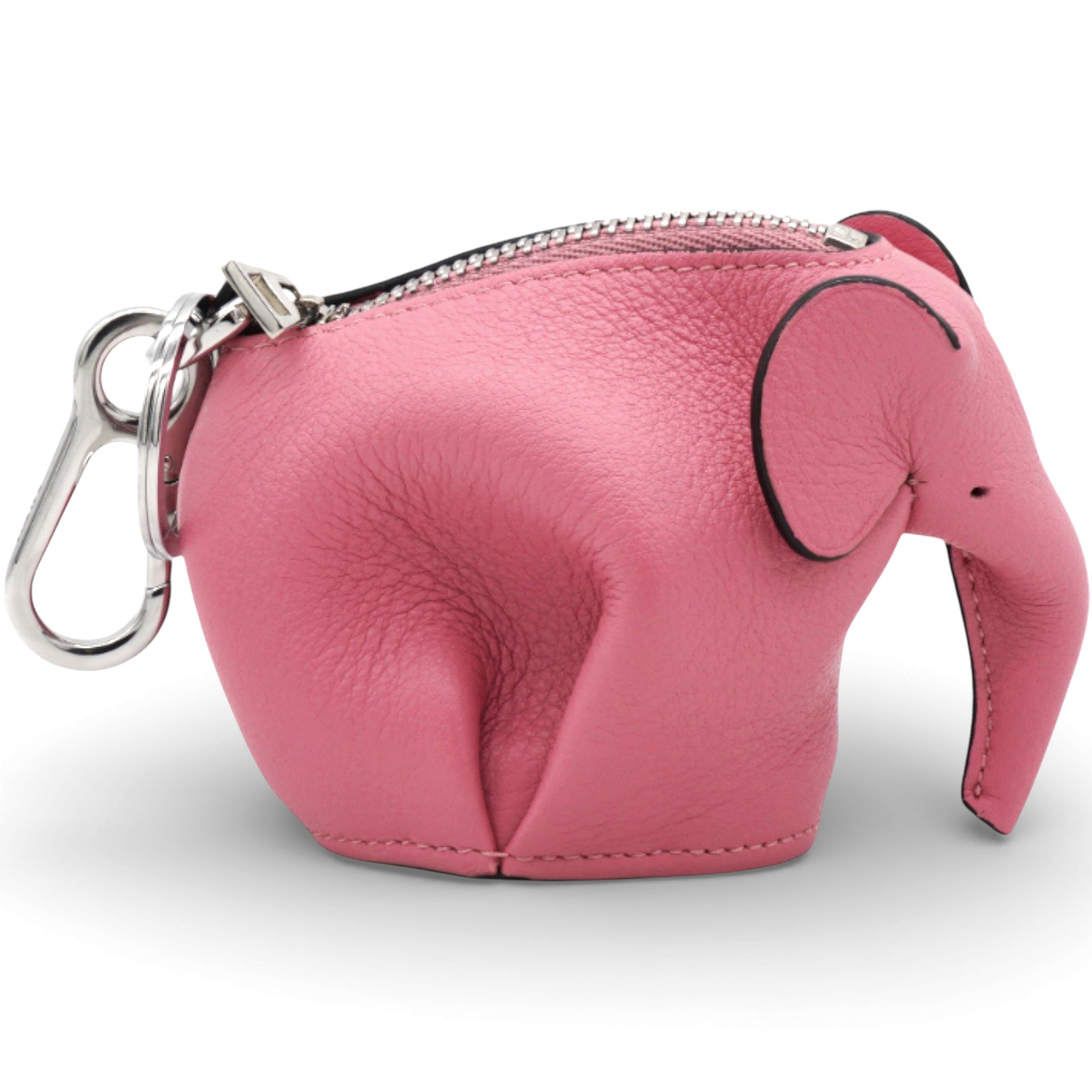 Leather Elephant Coin Charm Pink