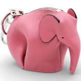 Leather Elephant Coin Charm Pink