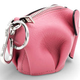 Leather Elephant Coin Charm Pink