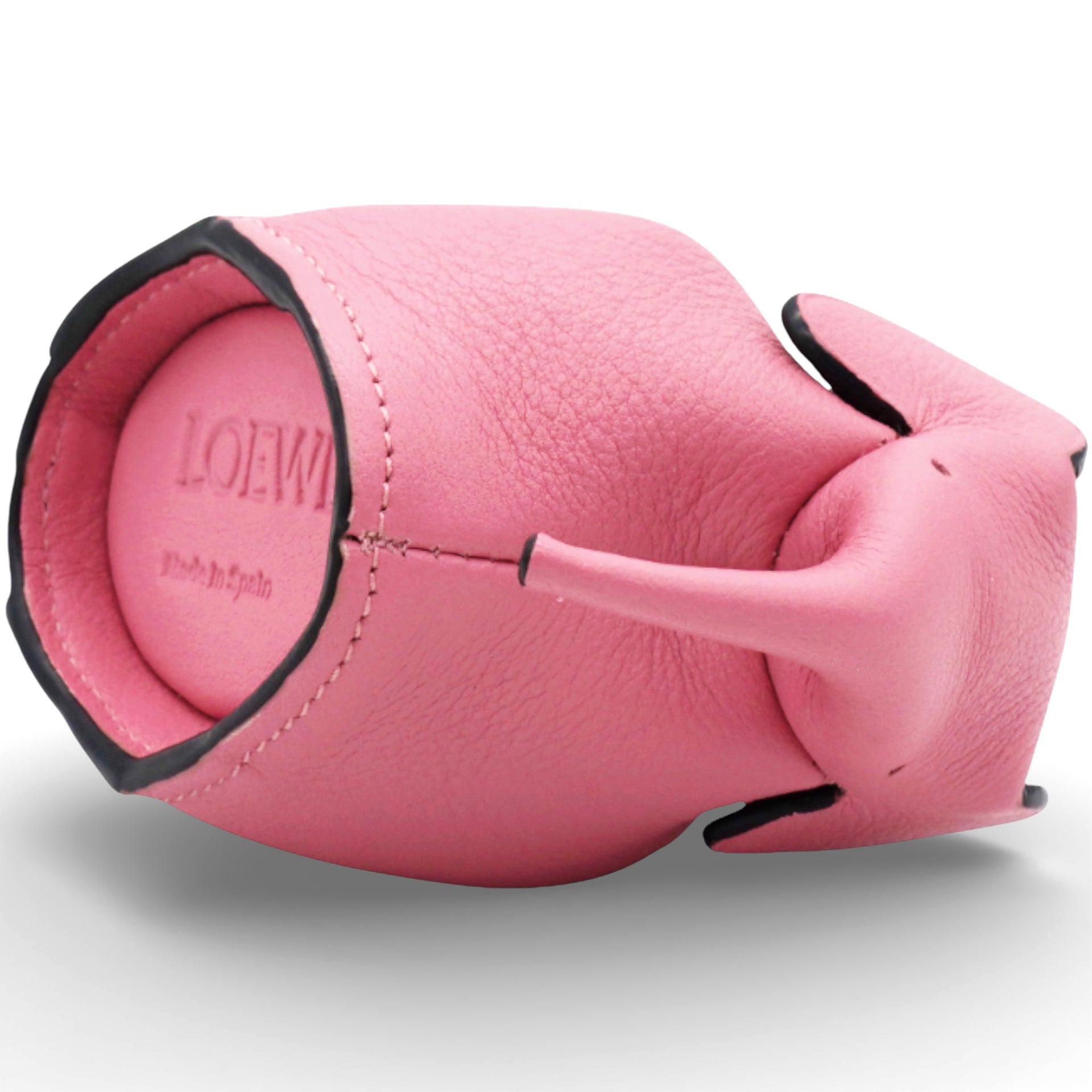 Leather Elephant Coin Charm Pink