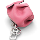 Leather Elephant Coin Charm Pink