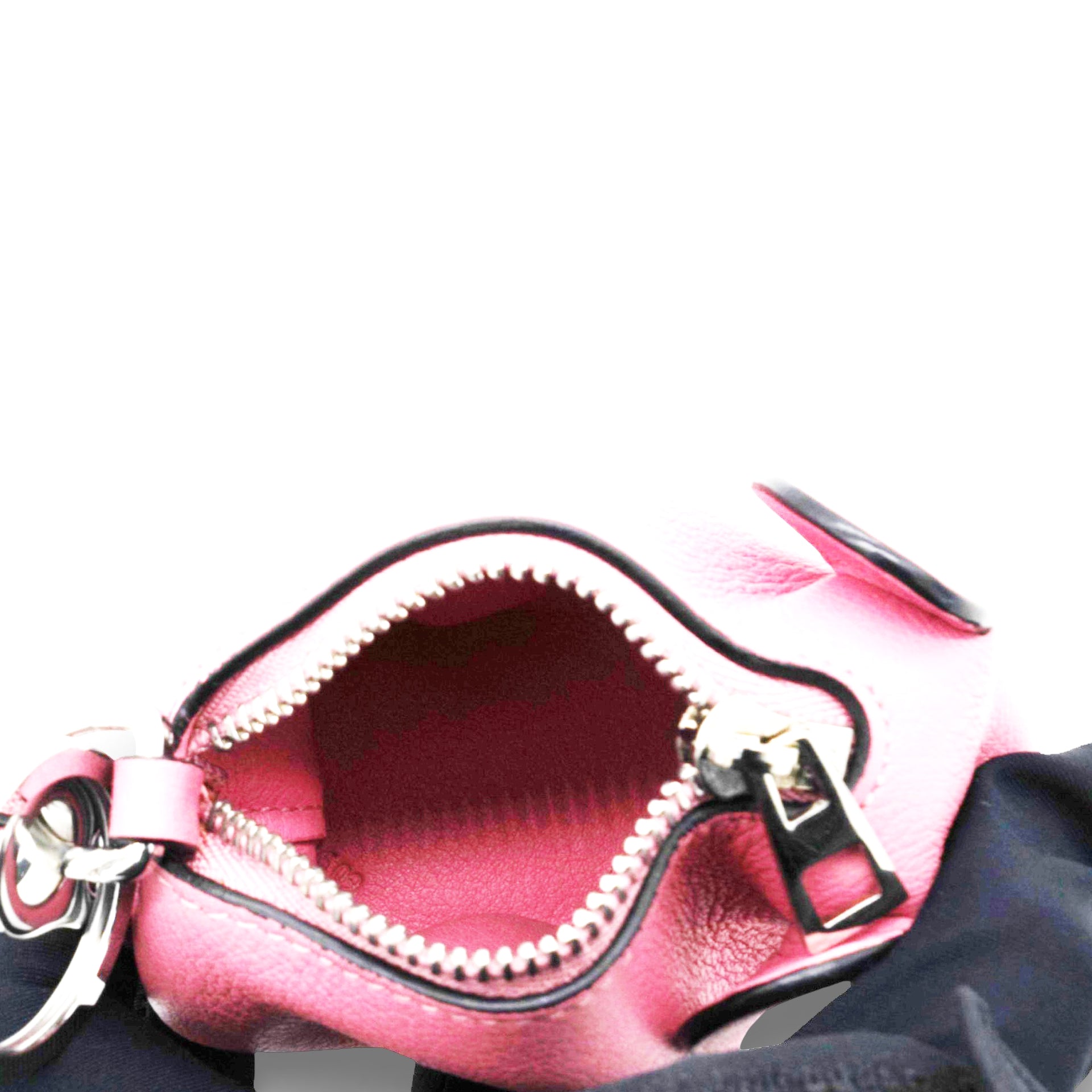 Leather Elephant Coin Charm Pink