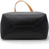 Mini Puzzle Fold Tote Bag Black Brown