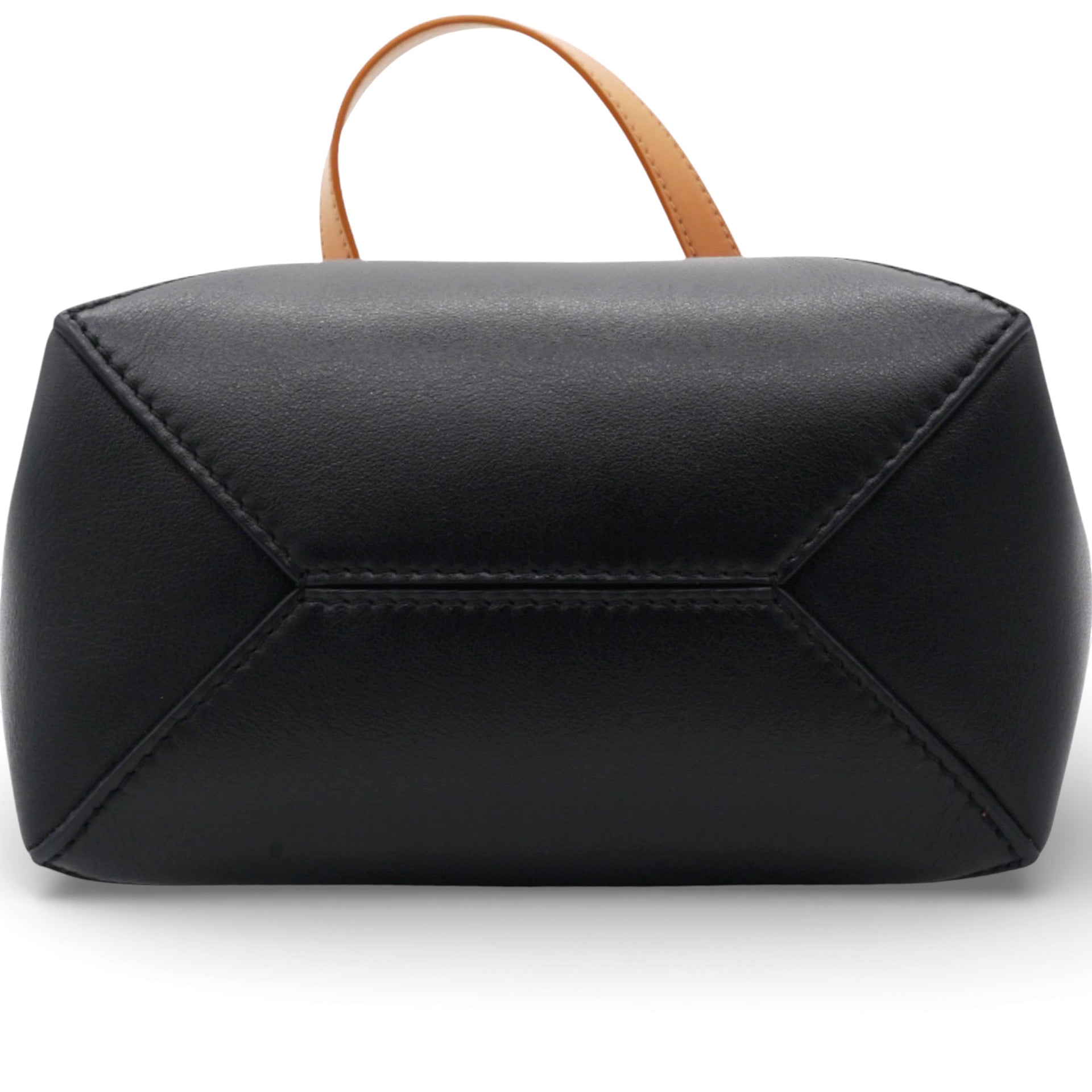 Mini Puzzle Fold Tote Bag Black Brown