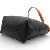 Mini Puzzle Fold Tote Bag Black Brown