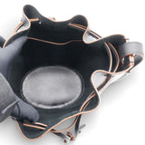 Anagram Balloon Leather Shoulder Bag Black