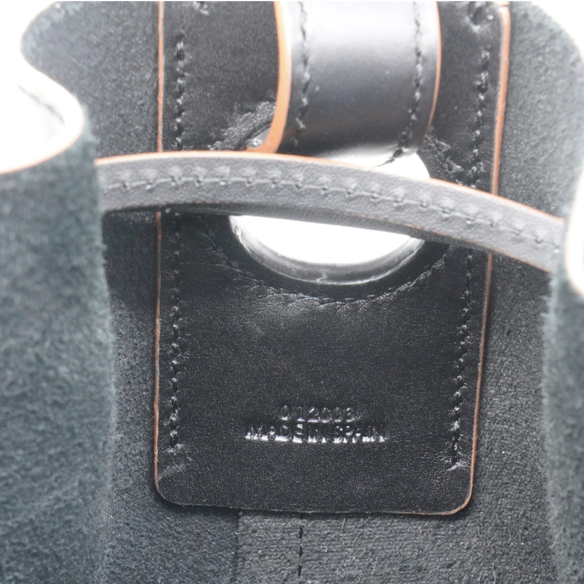 Anagram Balloon Leather Shoulder Bag Black