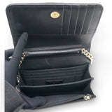 Caviar Quilted Boy Wallet On Chain WOC Black