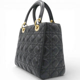 Lambskin Cannage Lady Dior Black Medium Tote