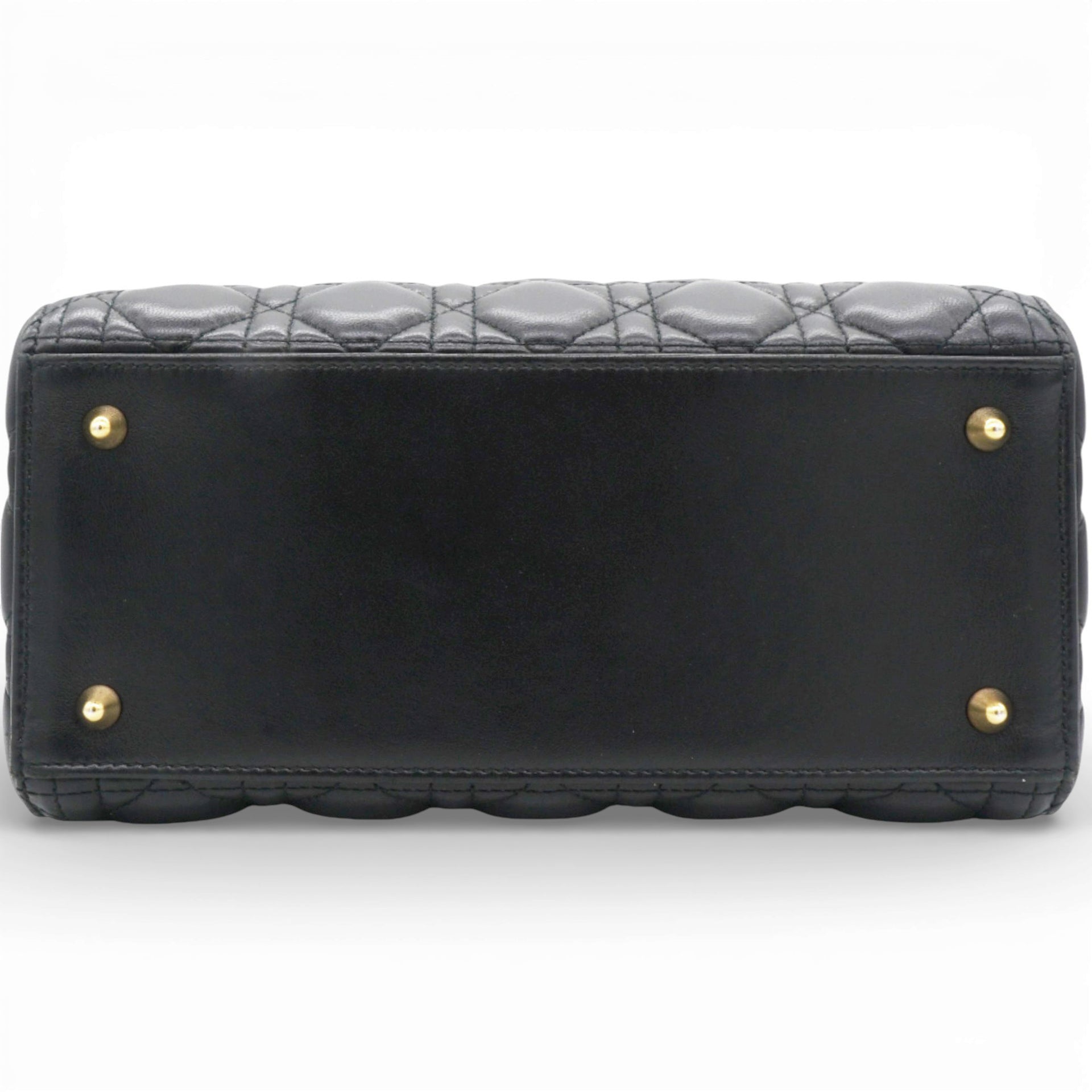 Lambskin Cannage Lady Dior Black Medium Tote