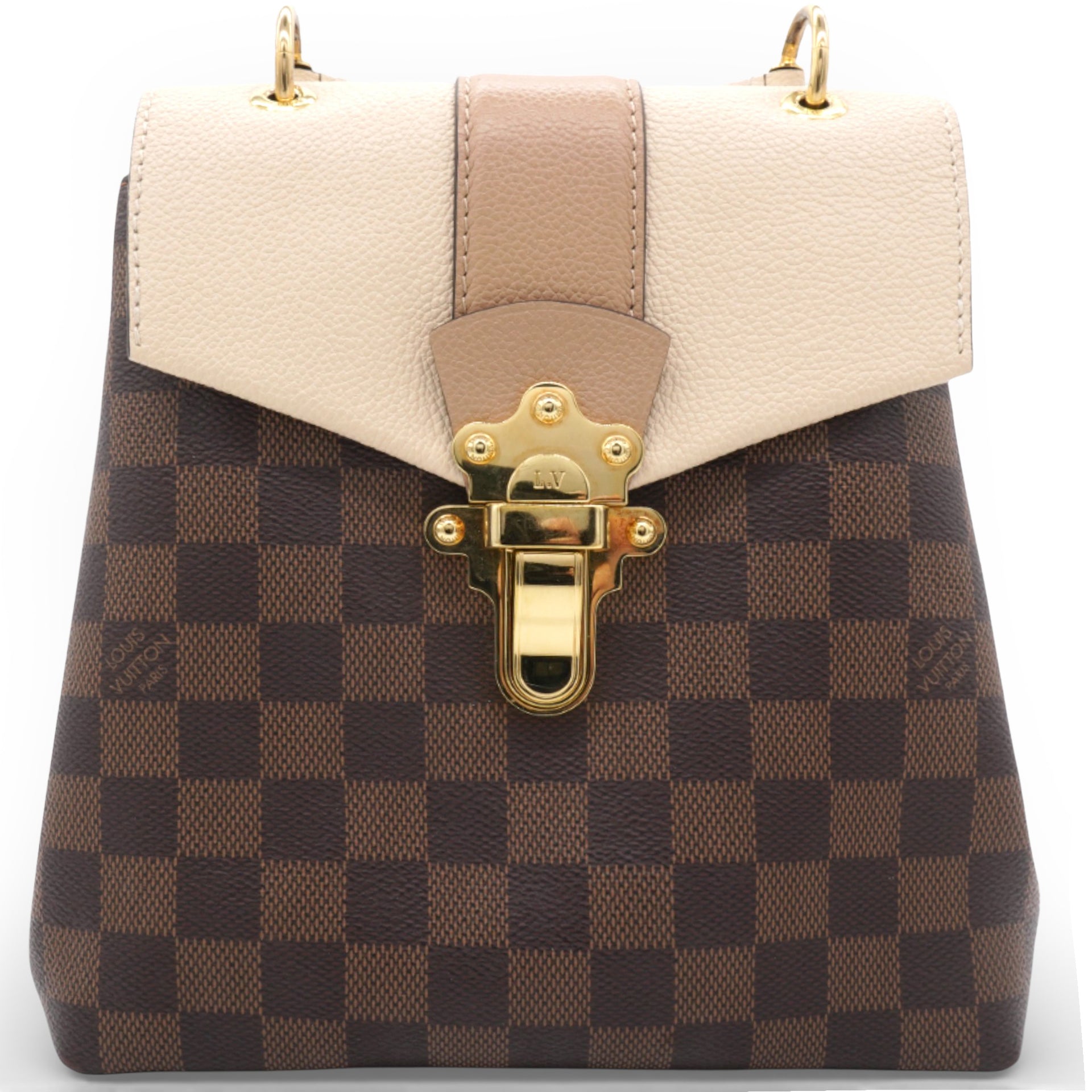 Damier Ebene Clapton Backpack Creme