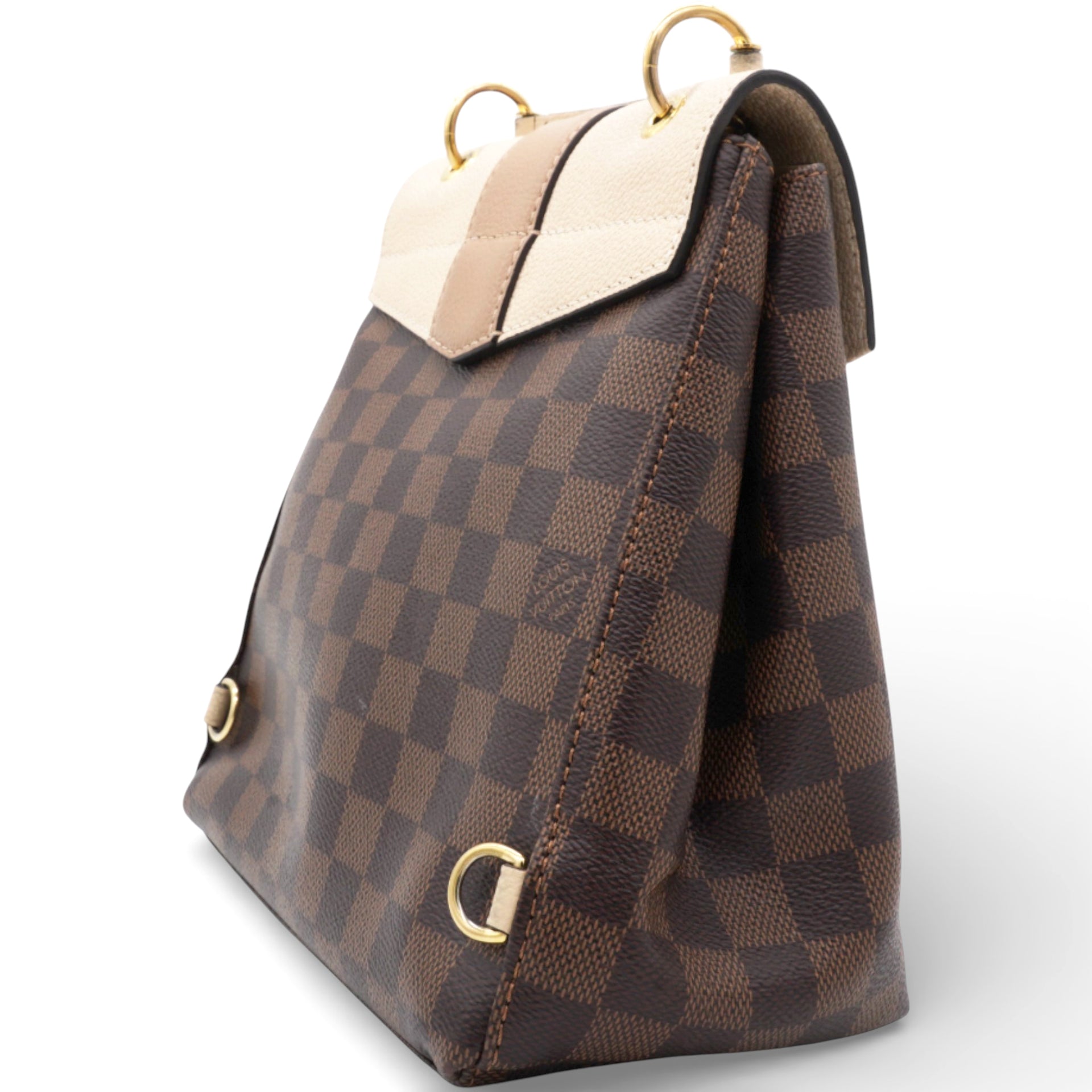Damier Ebene Clapton Backpack Creme