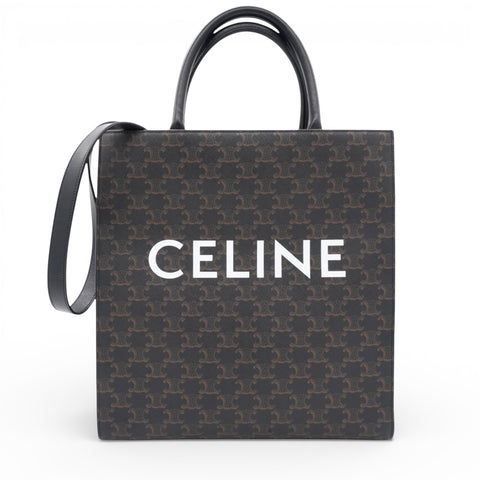 Triomphe Coated Canvas Vertical Cabas Tote