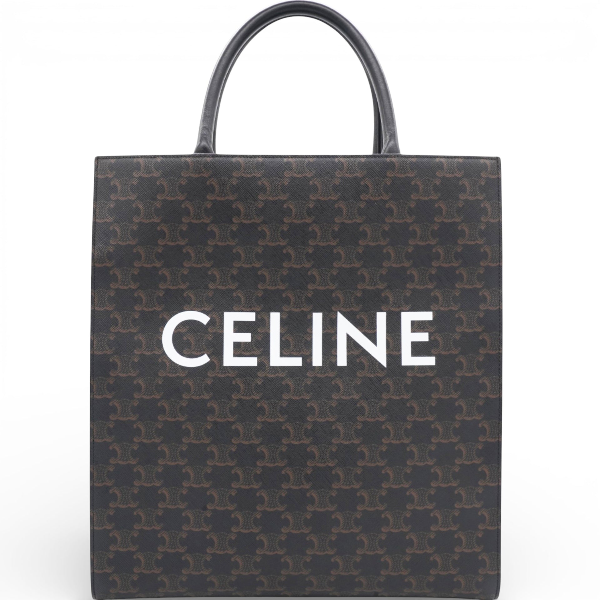 Triomphe Coated Canvas Vertical Cabas Tote