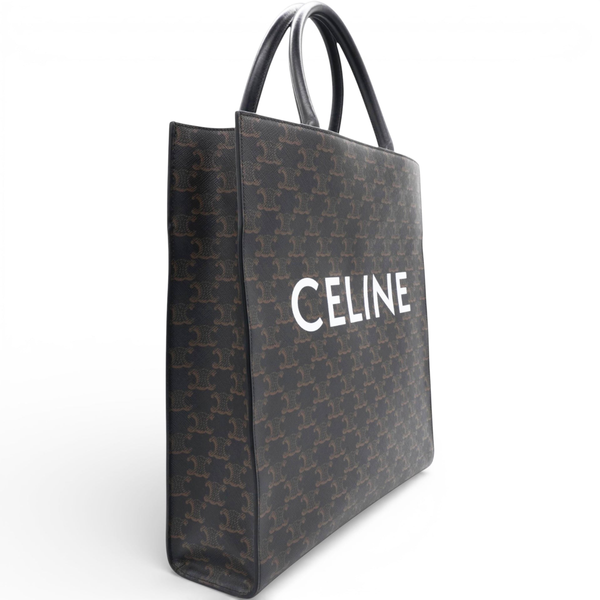 Triomphe Coated Canvas Vertical Cabas Tote