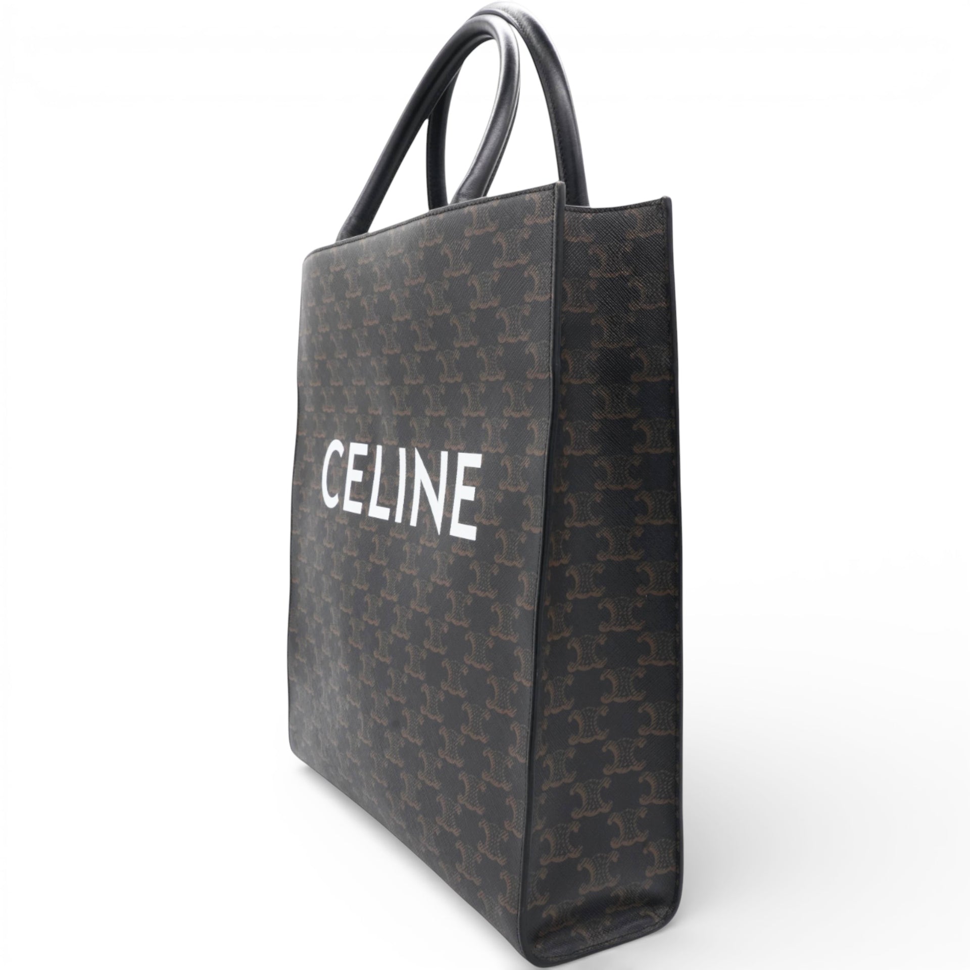 Triomphe Coated Canvas Vertical Cabas Tote