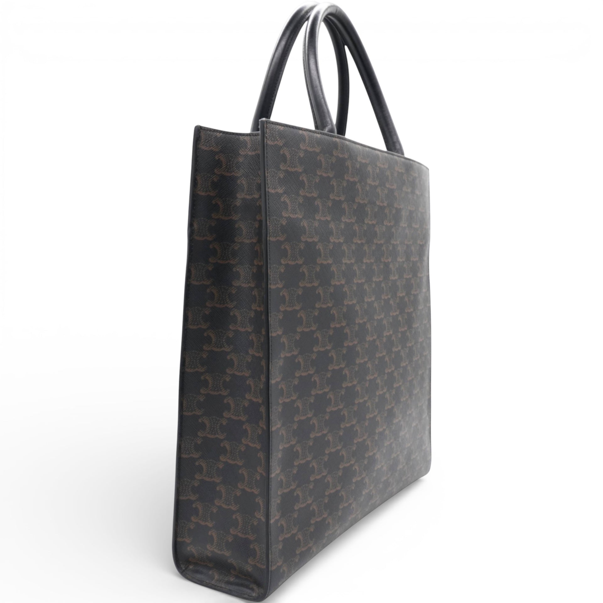 Triomphe Coated Canvas Vertical Cabas Tote