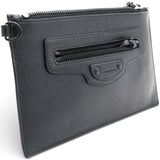 Leather Neo Classic Clutch Bag Black