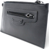 Leather Neo Classic Clutch Bag Black