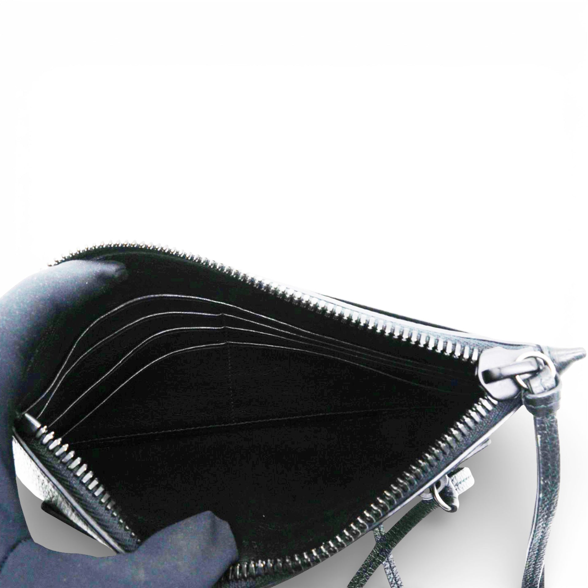 Leather Neo Classic Clutch Bag Black