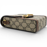 GG Supreme Monogram Horsebit Vertical Phone Bag