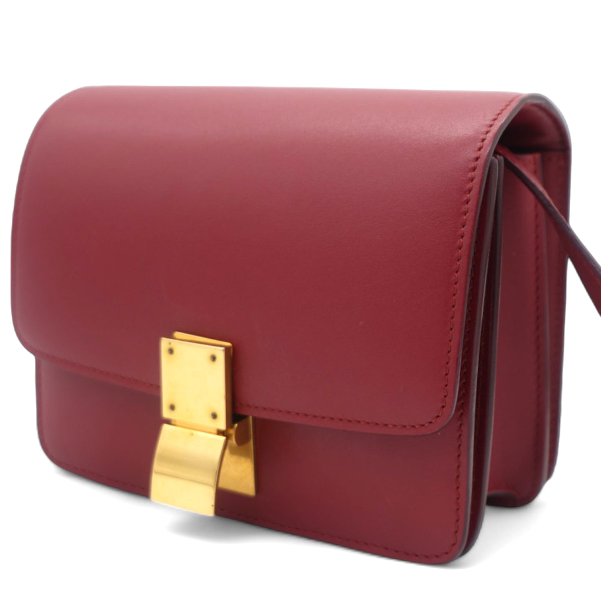 Calfskin Mini Classic Box Flap Bag Red