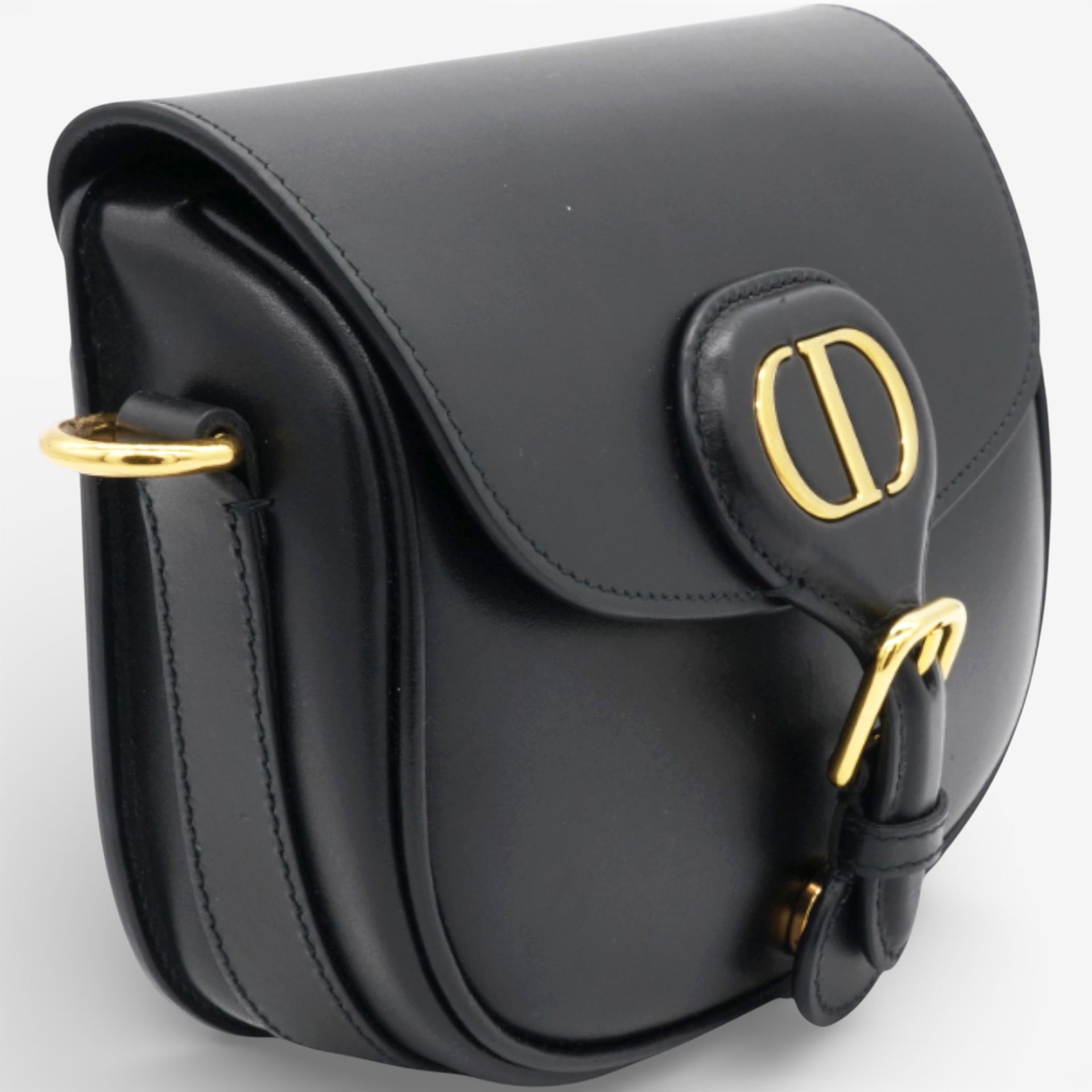 Box Leather Bobby Flap Black