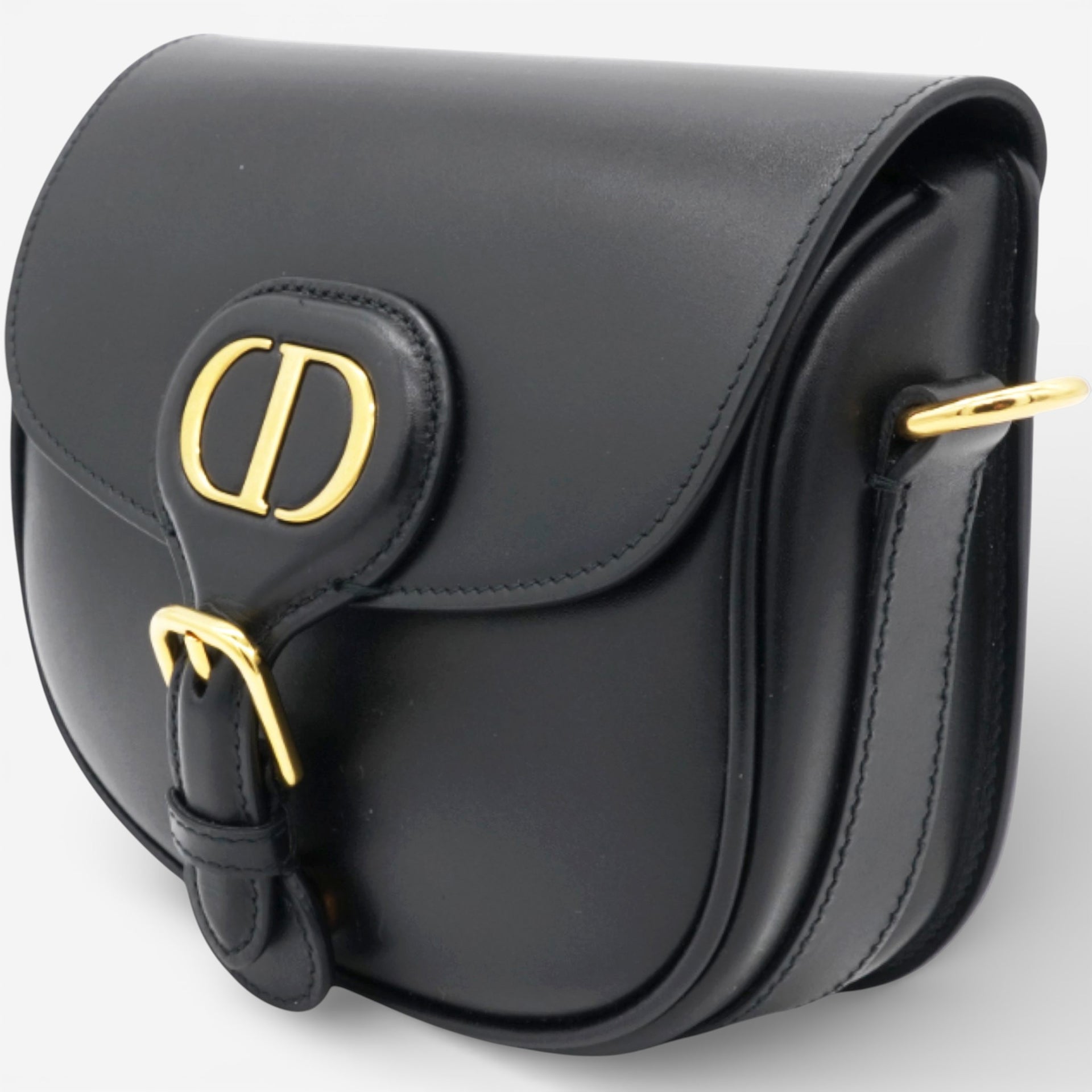 Box Leather Bobby Flap Black