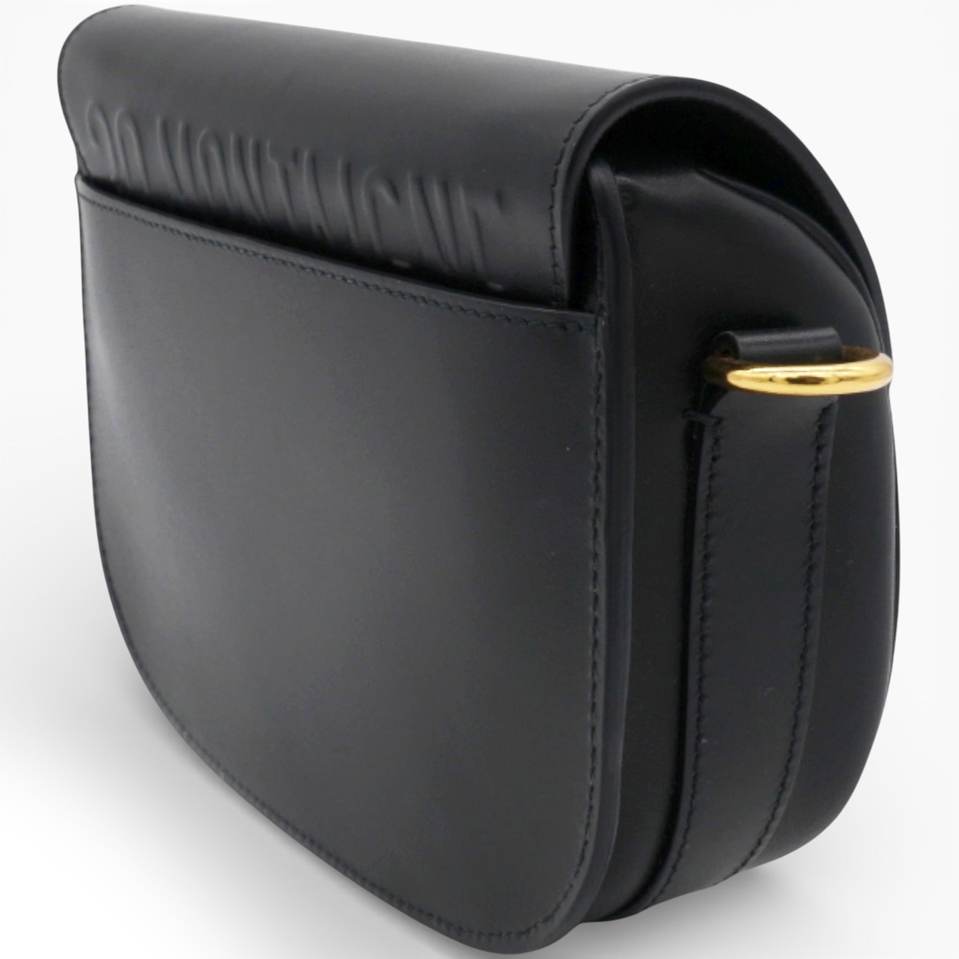 Box Leather Bobby Flap Black