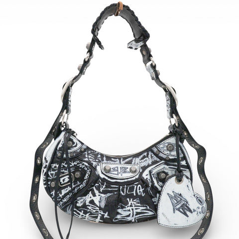 Le Cagole XS Printed Leather Shoulder Bag