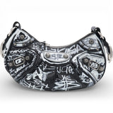 Le Cagole XS Printed Leather Shoulder Bag