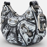 Le Cagole XS Printed Leather Shoulder Bag