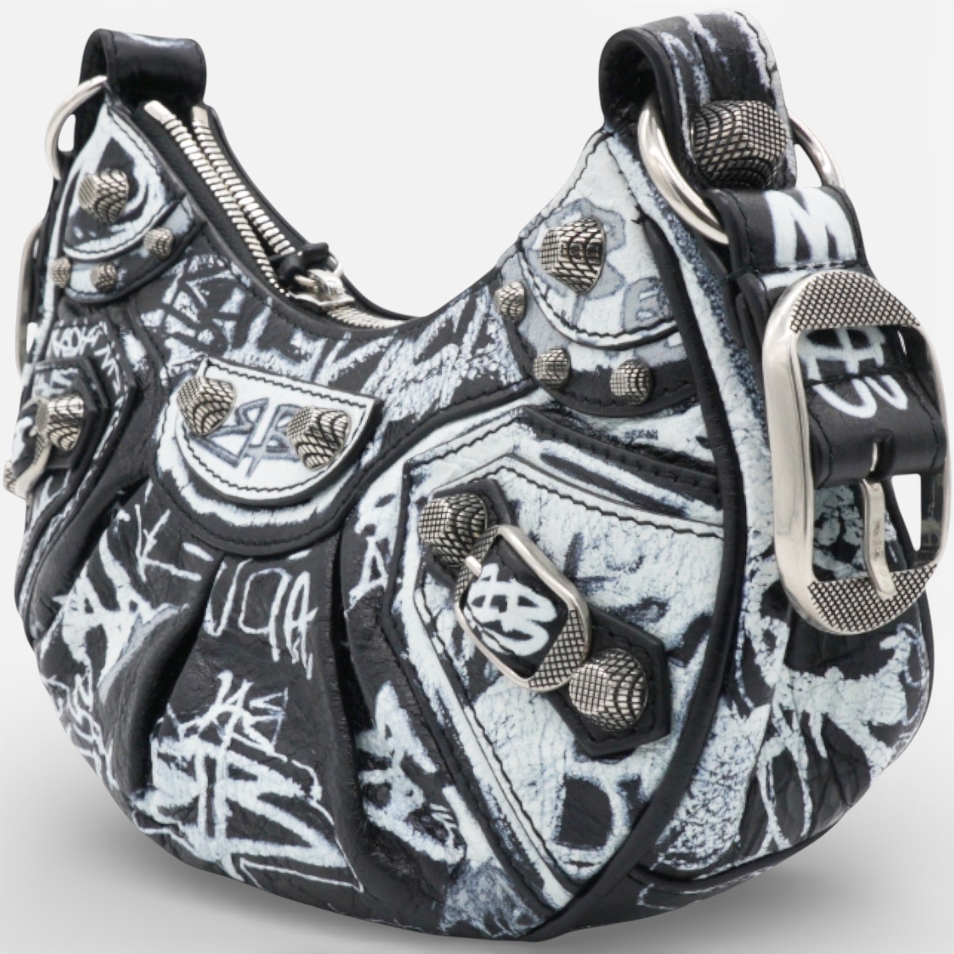 Le Cagole XS Printed Leather Shoulder Bag