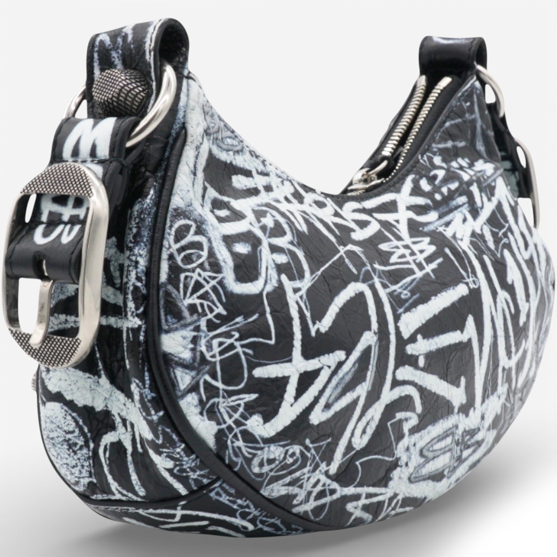 Le Cagole XS Printed Leather Shoulder Bag