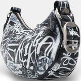 Le Cagole XS Printed Leather Shoulder Bag
