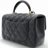 Mini Top Handle Rectangular Flap Black