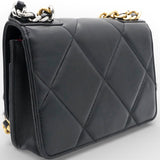 Lambskin Quilted Chanel 19 Wallet On Chain WOC Black