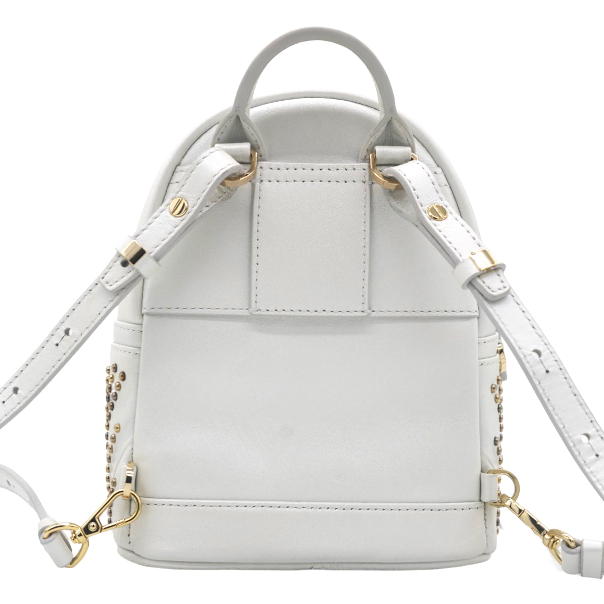 bebe white mini backpack MCM Calfskin Stud X-Mini Stark Bebe Boo White – STYLISHTOP