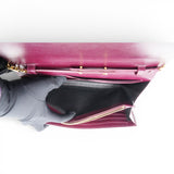 Burgundy Croc Embossed Leather Kate Woc