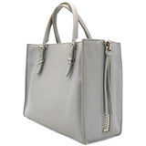Grey Leather Mini Papier A4 Magnet Tote