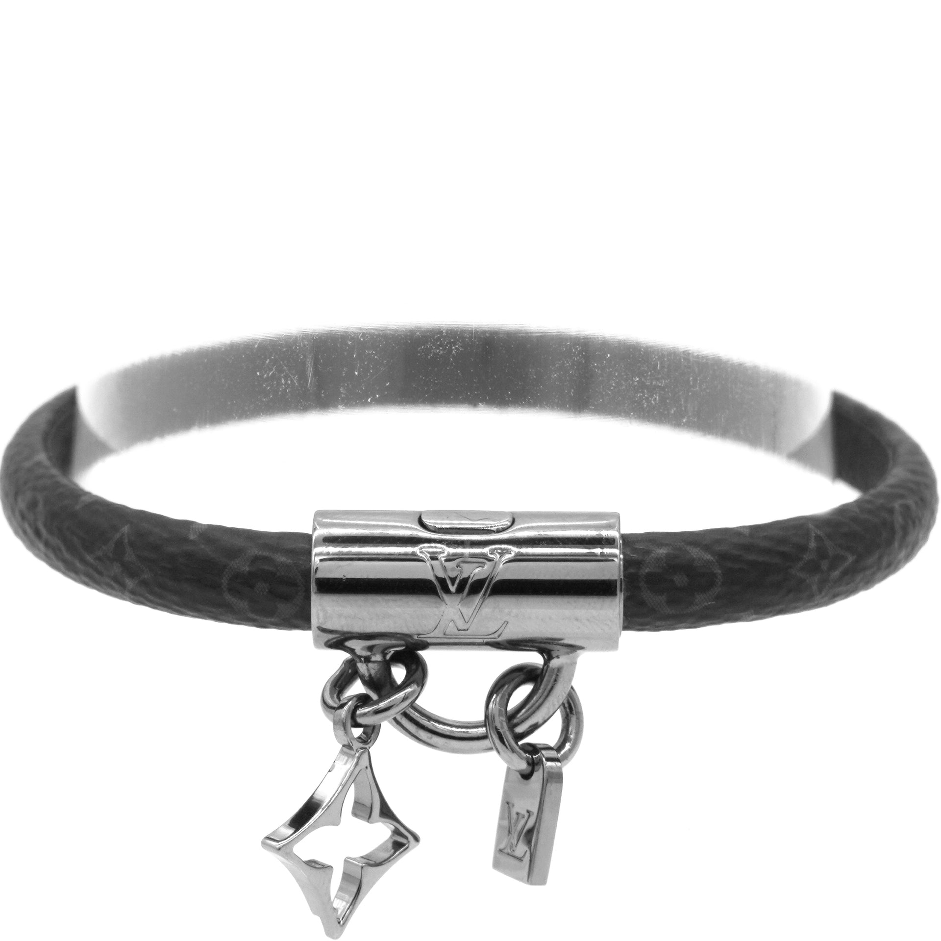 Louis Vuitton - Authenticated Bracelet - Leather Black for Women, Good Condition