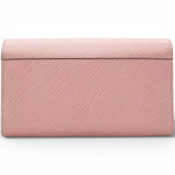 Twist Chain Wallet Epi Leather Pink