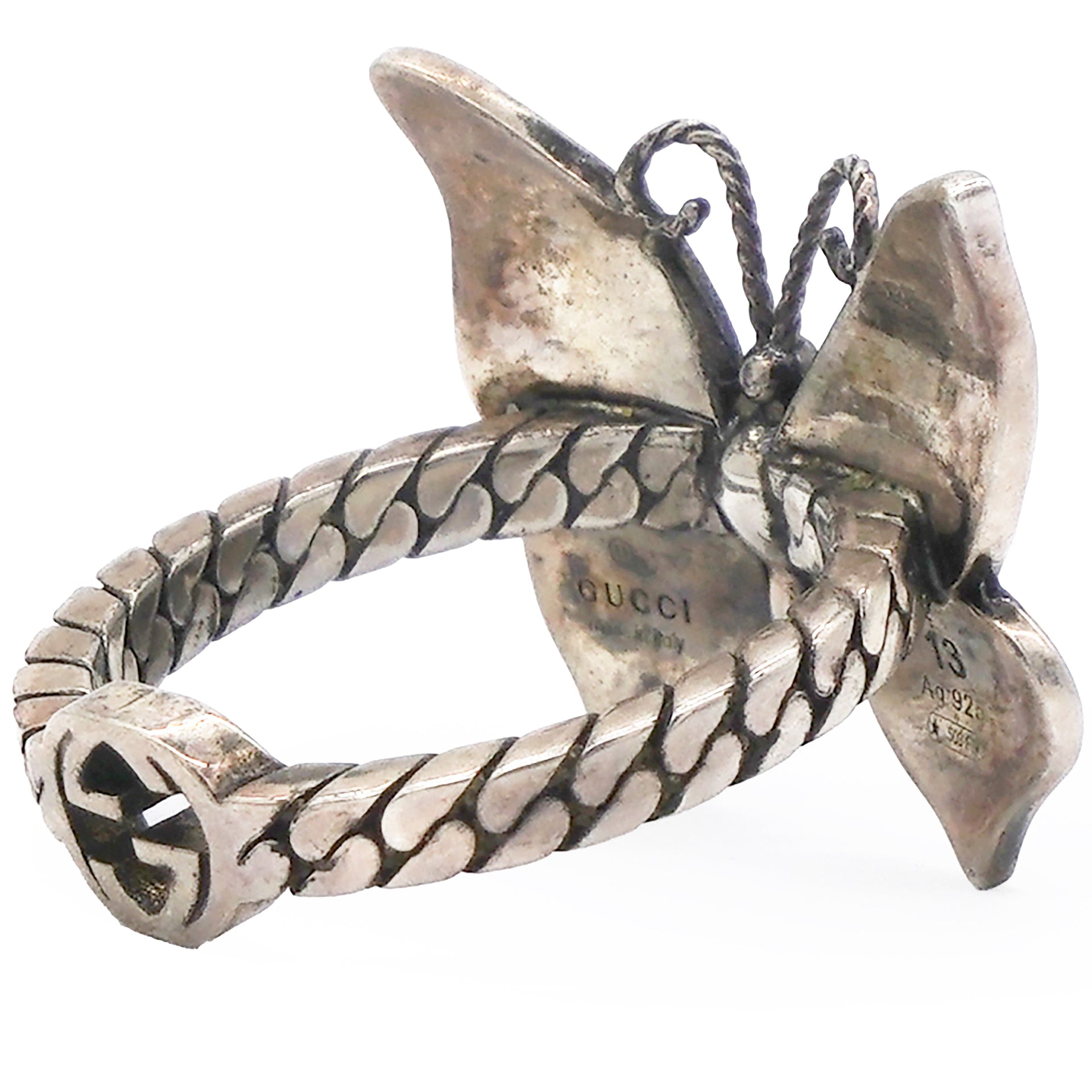 Enamel Butterfly Cocktail Ring Size53/S