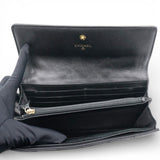 Leboy Long Wallet In Black Lambskin