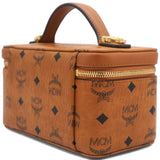 Vanity Case Crossbody Bag In Visetos With Gold Hardware Cognac