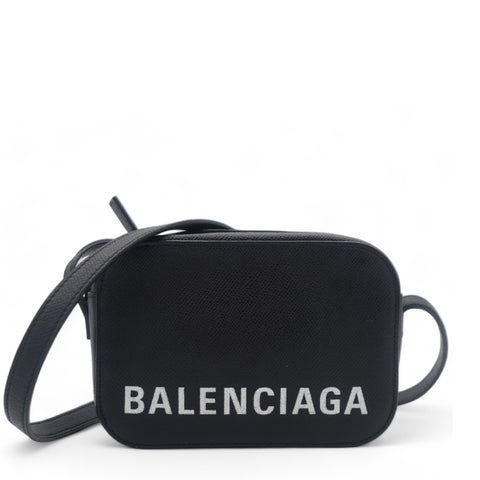Calfskin Logo XS Everyday Camera Bag Black