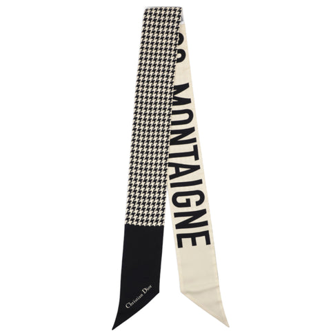 Black & beige 30 Montaigne Printed Silk Bandeau