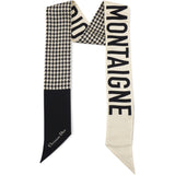 Black & beige 30 Montaigne Printed Silk Bandeau