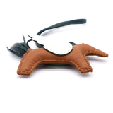 Brown Milo Lambskin and Swift Grigri Rodeo Pegase Bag Charm PM